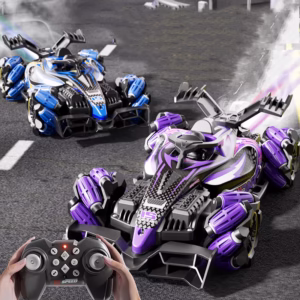 Fjarstýrður brellubíll með drift, Formúlu-1 kappakstursbíll með handahreyfiskynjun, lítil fjórhjóladrifin kappakstursleikfangabíll fyrir börn