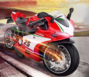 1:12 Ducati mótorhjól álblandalíkan frá Mingyuan – með hljóði og ljósi, skrautlíkan og vinsælt leikfangahjól