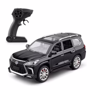 CheZhi 1:24 Prado jeppi úr málmblöndu með fjarstýringu, hljóðum og ljósum – Fjarlægibíll leikfang fyrir börn, Lexus LX570 módel