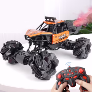 2.4G fjarstýrður jeppi, fjórhjóladrifinn klifur- og brellubíll, hraðadrif RC leikfangabíll